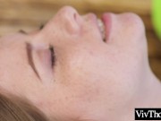 Curvy stunner and cute lesbian lick each others pussies to orgasm 9/16