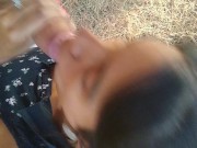 ELLA CHUPA MI POLLA Y SE TRAGA LA LECHE EN PUBLICO 14/16