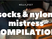 kelly_feet socks & nylon dominates mistress slave girl goddess COMPILATION