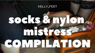 kelly_feet meias e nylon domina amante escrava deusa COMPILAÇÃO