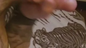Slowly stroking my cock