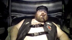 Leather Bear Smoking