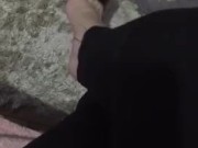 @tici_feet IG tici feet dangling black slingback shoe - top view