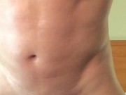 A LOT CUM WITH MY OLIED DICK IN HOTEL ROOM (slow motion cum) 5/16