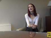 Skinny submissive rides masters cock 1/16