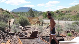 FULL HD DIRTY BOY SHOWERS OFF WITH THE HOES & SPRAYS DOWN SOME SEED