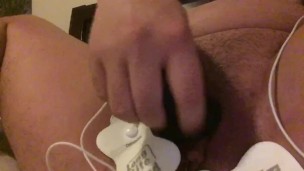 Ftm transboy stroke huge clit cock until he cums hard. Buck angel toy 