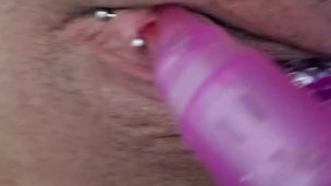 Milf vibes pierced clit until she squirts