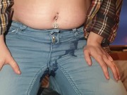 Alice - pissing myself in jeans. Why get out of bed to pee when your comfy? 8/16