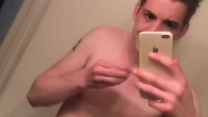 wiping out dick in bathroom 