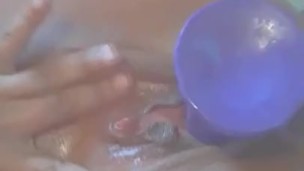 Using a HUGE toy to stretch my pussy for first time 
