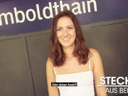 What a HORNY TEEN! Alessandra Amore rides my dick in public! Berlin Banger