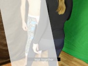 Omg Girl kick him in the balls, and he very much cums. Ballbusting footjob 1/16