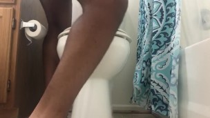 Ass Play in the bathroom