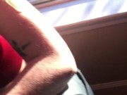 Cute Emo girl gives her bf a risky sloppy blowjob in front of window 1/16