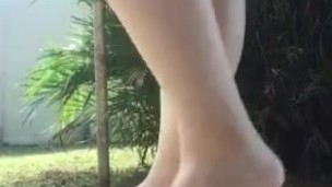 @tici_feet IG tici_feet tici feet me feet wearing flats, black toes