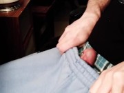 Blue shorts rubbing
