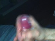 cum oozing from my red bell end 14/16