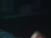 cum oozing from my red bell end 4/16