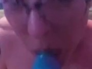 Nerdy Teen Gives Dragon Cock Blow Job