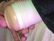  pussy lips griping my cock! Creampied fleshlight girl !  9/16