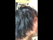 Kitten gets facial while in super short sundress. 15/16