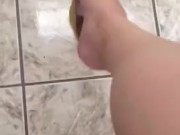 @tici_feet IG tici feet tici_feet dangling yellow heels top view