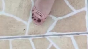 @tici_feet IG tici feet tici_feet walking and showing my new arezzo sandal