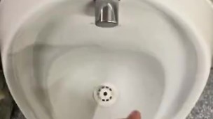 Wanking in public toilets and had big cumshot in urinal