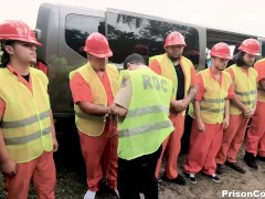 PRISON COCKS - Prisoners On A Field Trip, Paying Off Their Debt To Society