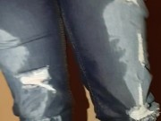 Alice - totally desperate, peeing my jeans & showing pussy 11/16