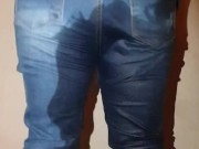 Alice - totally desperate, peeing my jeans & showing pussy 9/16