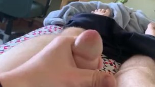 Soldier Squirms and Cums All Over Himself While Roommate Gets Coffee