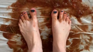 Dark Kumato Tomato Feet Food Squashing & Stepping