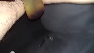 Huge dildo stretching my hole
