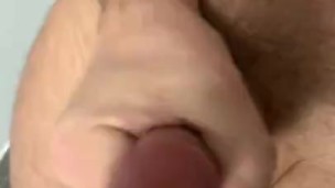 Jerking off an cumming in public restroom. 