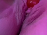 Pussy gets soaked with self pleasure 