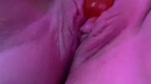 Pussy gets soaked with self pleasure 