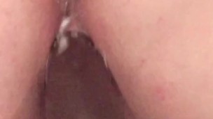 Close Up PAWG Pussy Creams All Over BBC Dildo 