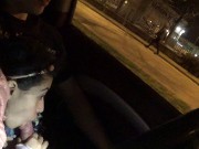 Public threesome sex in front of a police station during the quarantine!!!