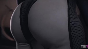 Futa Liara gets seduced by Dr. Eva Corê in Mars