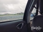 Uber fantasy: testing the uber driver on a public highway. Yoga pants 11/16