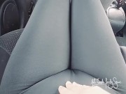 Uber fantasy: testing the uber driver on a public highway. Yoga pants 5/16