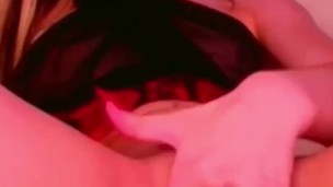 slut plays with dildo