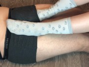teen girl footjob with school socks foot fetish 16/16