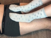 teen girl footjob with school socks foot fetish 2/16
