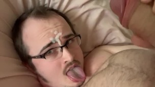 Covering My Face with Cum! Multiple Male Self Facial Orgasms