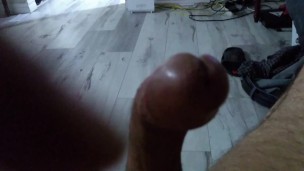 After gym "big cock" jerks off and blasts a huge load through the roof