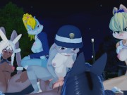 (3D hentai)(Furry) Rabbit gangbang 13/16