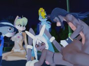 (3D hentai)(Furry) Rabbit gangbang 6/16